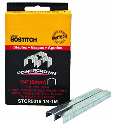 Bostitch PowerCrown Lot de 1000 agrafes en acier 6,35 mm L x 7/16