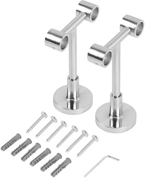 Ventanara® Deckenhalterung Gardinenstange doppelt für 16 mm Durchmesser 2er Set