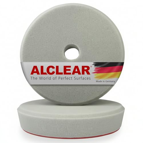 ALCLEAR Juego de 2 Discos Duros para lucidatura macchine RUPES per un Sistema Disco Ø 145/128 x 25 mm, Grigio