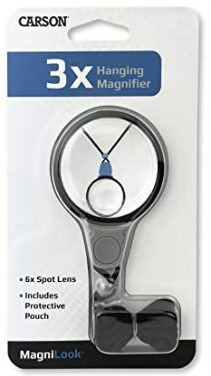 Carson MagniLook loupe suspendue avec une cordelette réglable, grossissement de 3x (LK-10)