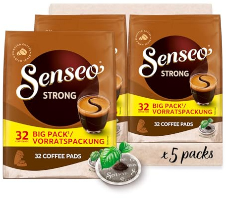 Senseo Pads Strong, Vorratspackung, 5 x 32 Getränke, 160 Kaffeepads