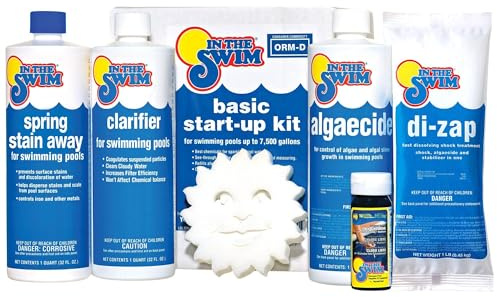 In The Swim Pool Basic Opening Chemical Start Up Kit - Above Ground and In-Ground Swimming Pools - Up to 7,500