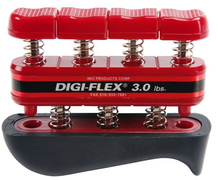 Cando Digi-Flex, Hand- und Fingerübungssystem, Fingertrainer, Rot, 2,3-kg-Widerstand