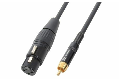 Power Dynamics PD Connex XLR Female to RCA Phono Male Cable 3m - Professional Audio Signal Lead Flexible Shielded DJ Studio Performance Noise-Free Connection Metal Connectors