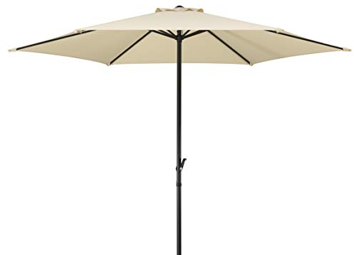 Schneider Sonnenschirm Bergamo, natur, 300 cm rund, 625-02, Gestell Stahl, Bespannung Polyester, 5.2 kg