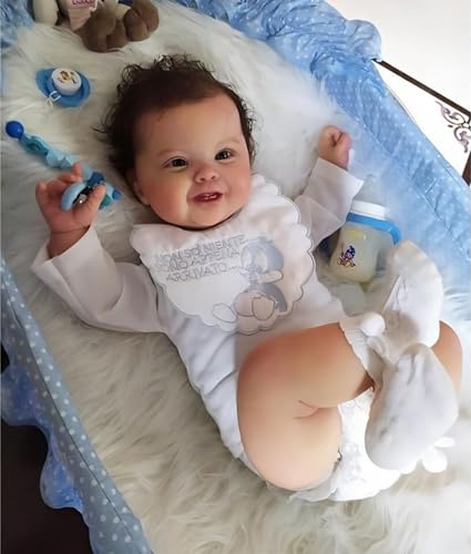 ZIYIUI Reborn Puppe, 50 cm, weicher Vinyl-Körper, handgefertigt, niedlich, Neugeborene, Babyspielzeug, Geschenk, Reborn für Jungen