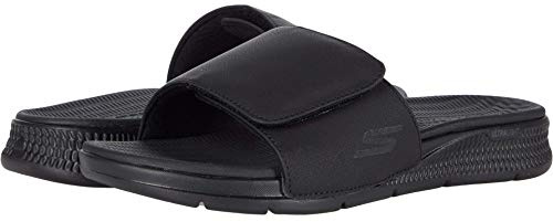 Skechers Herren Go Consistent Sandal Watershed Slide Schiebe-Sandalen, Black Synthetic, 45.5 EU