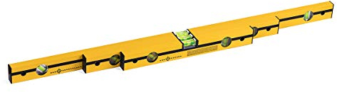HARDY WORKING TOOLS Wasserwaagen Set, Horizontal-, Vertikal-, Winkel- Libelle, 3-Teiliges Sortiment, Länge 40cm, Länge 60cm, Länge 100cm Serie 42, gelb, A0730-420000