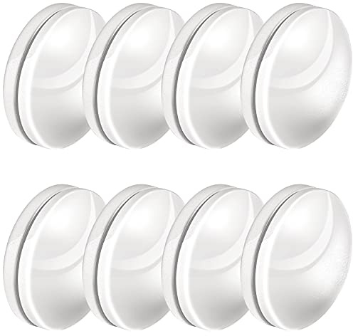 Jetec 8 Sets 16 Pack Shower Curtain Weights, Plastic Covered Magnetic Curtain Weights, Shower Magnets for Liner Prevent from Blowing Around for Drapery, Tablecloth, Flag, Outdoor Liner (White)