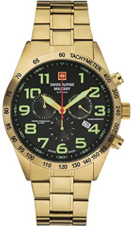 Swiss Alpine Military Analog Modell 7047.9114 Chrono 45 mm 10 ATM. Marke: