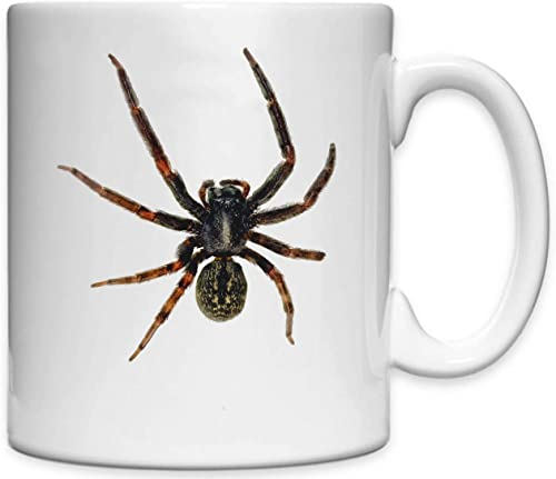 Creepy Spider Crawling Scary White Ceramic Mug White One Size