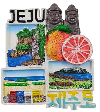 Jeju Island Südkorea Kühlschrankmagnet 3D Reise Souvenir Kühlschrank Dekoration Magnet Aufkleber Handwerk Kollektion