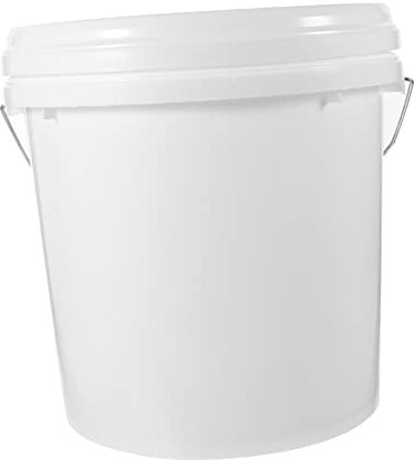 jojofuny Paint Bucket 10l White Hdpe with Lid, Leak-proof Airtight Multi-purpose Storage Container for Painting, 10-litre Bucket for Paint and Water
