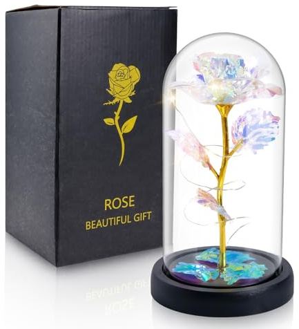 Lian Preserved Rose Lamp for Women Forever Flower Gift for Her | Romantic Birthday Gift Mother’s Day Flower Gift for Mom Valentine’s Day Anniversary Present