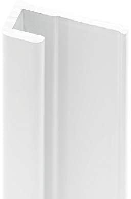 Schulte profilé de finition 210 cm blanc, pour panneau mural de salle de bain DécoDesign, revêtement décoratif douche, recoupable adaptable à la hauteur du panneau