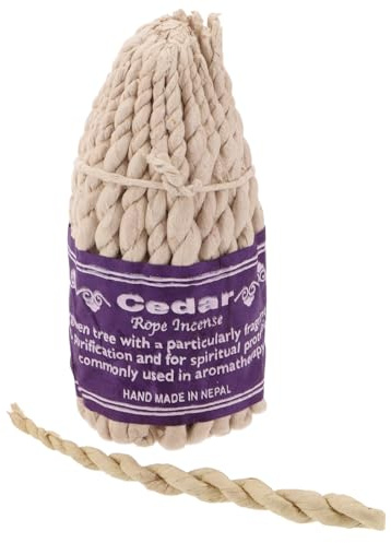 Traditionelle Tibetische Räucherschnüre aus Zedernholz, 45 g, Cedar | 100% natürliche Inhaltsstoffe, handgefertigt, beruhigende Atmosphäre, Brenndauer ca. 15 Min