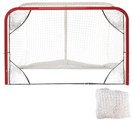 Hockey Net Replacement Compatible with EZ Goal,4 x 6-Feet,with 4 Removable Target Pockets,NET ONLY,NO Frame