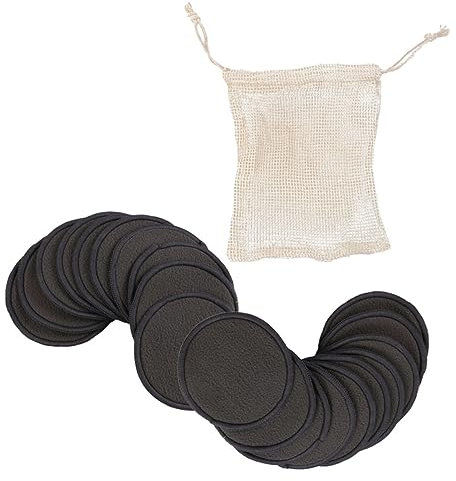 Beaupretty Wiederverwendbare Make-up-entferner-pads aus Bambus Gesichtswasch-schwämmchen Runde Faserpads Waschbare Gesichtsreinigungspads Make-up-zubehör