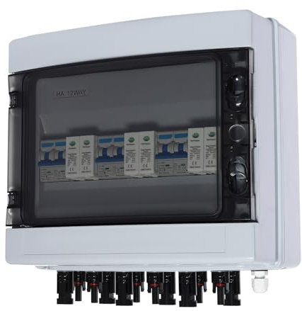 Combiner Box Leistungsschalter Solar Combiner Box für den Ausgangsschutz von Outdoor-Solarmodulen Wohnmobilen Elektrofahrzeugen 29.5 * 14 * 25.5CM