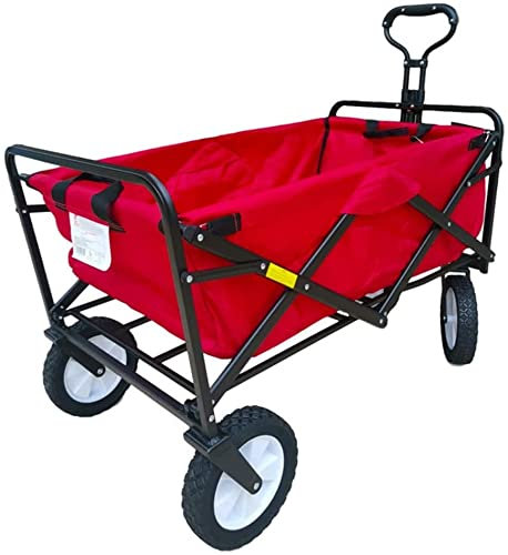 Carrello pieghevole per esterni, carrello pieghevole per esterni, carrello da campeggio su ruote, carrello da trasporto per tutti i terreni, per giardino, spiaggia, portata 150 kg / 331 libbre