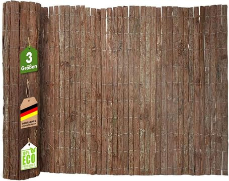 casa pura - Baumrindenmatte 150 x 300 cm - Rindenzaun für Balkon und Garten - Sichtschutzmatte - Rindenzaun - Gartenzaun