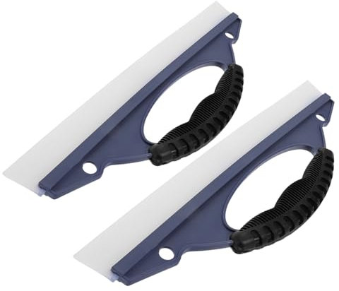 Ciieeo 2 Piezas Escobilla De Silicona Protector Nieve Depurador Raspador Herramienta De Limpieza De Ventanas Eliminación Automóvil Automotor Lluvia Ligero Abdominales De Silicona Azul