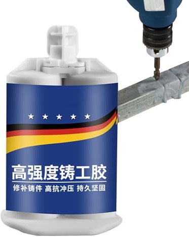 Relleno de metal líquido - Pasta de reparación resistente al calor | Adhesivo de soldadura en frío A+B para superficies metálicas | Pegamento de unión para la reparación de hierro fundido | Gel