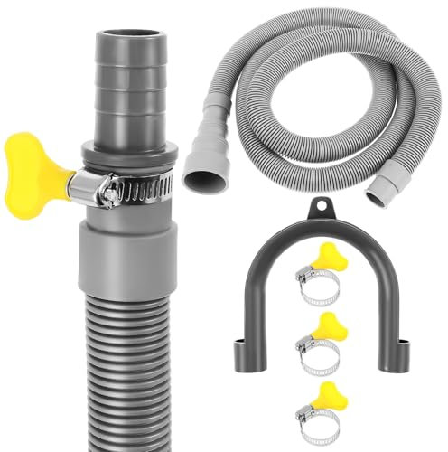 KICHOUSE Washing Machine Drain Hose Extension Kit for Portable Washer Replacement Water Hose Connector for Dishwasher Flexible for Compact Washing Machine