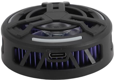 CHICIRIS Éventail de Refroidissement de Téléphone Magnétique à 3 étages pour Tablettes et Ordinateurs Portables pour Le Streaming en Direct et Les Jeux sur la Tablette iOS, Pont Vapeur (Black)