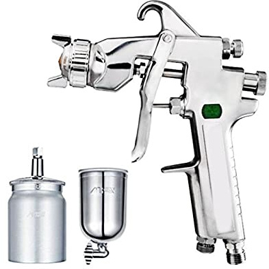 DMETE Rociador de pistola profesional Herramientas neumáticas Pistolas pulverización Mini pintura Soplado conveniente(W 71C 21S 1.3mm)
