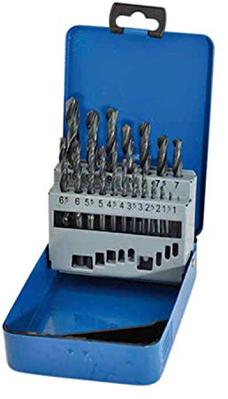 TIVOLY 90200170002 - Estuche E 19 brocas metal HSS laminadas Ø 1>10 mm 1/2 mm