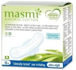 MASMI naturlig bomull biobindning Ultra natt