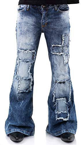 Comycom Flickenjeans Schlaghose Star Oldway 42/32