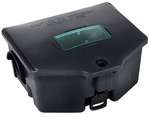 GARDIGO® Boîte d'Appât pour Rats et Souris | Station d'Appât pour Rats et Souris | Piège à Rats et Souris | Fermable à Clé avec Fenêtre Transparente | pour Attraper Les Rongeurs.