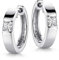 Materia Damen Creolen Klappcreolen 925 Sterling-Silber mit Zirkonia Steinen 17mm klein rhodiniert SO-432-Silber