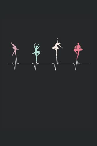 Battito cardiaco del balletto: Taccuino a righe quaderno di scrittura diario libro dei compiti libro di storia (15,24x22,86 cm; A5) 120 pagine. Per ... ballerina, Evolución de la bailarina.