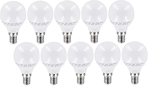 ADAKAT 10er Pack, LED Mini Birne 5,5W E14, warmweiß 3000K, Flimmerfrei IC-Driver