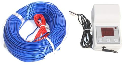 YZ-LIANG Haustierheizung Gewächshaus Pflanze Aquarium Heizkabel + Temp-Controller Breeding Warming Draht Thermostat Fußbodenheizung Bodenluft Hotline (Color : 50m air Heat Cable)