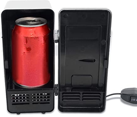 Mini USB Kühlschrank, Isolierte Kühlung, Kompakter Tragbarer Mini Kühlschrank, Energiesparender, Halbleitergekühlter, Geräuscharmer USB Kühlschrank für Auto, Zuhause, Büro