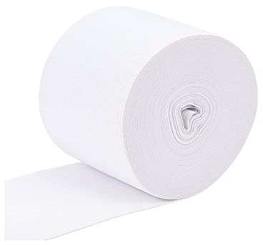 PWHUYJLEY Gummiband Weiß 40mm 50mm 60mm 70mm 80mm 100mm Breit Gummilitze Elastisches zum Nähen (5M X 50MM)