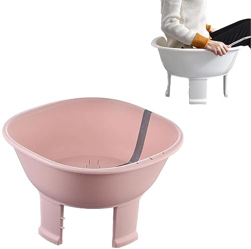 Sitz Bath tub,Sitz Bath for Hemorrhoids,Sits Bath Kit for Women Men,Wider Seating Area, Deeper Bowl (Pink)