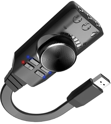 Plug and Play Adaptateur Jack USB 2.0 7.1 Canaux Adaptateur Audio Externe Convertisseur de Carte Son Stéréo