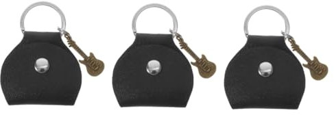 ibasenice 3st Tasche Für Gitarrenpicks Aufbewahrungshalter Für Gitarrenplektren Plektrenhalter Für E-Gitarre Tragetasche Für Gitarrenpickel Gitarren-schlüsselanhänger Pu Einzigartig