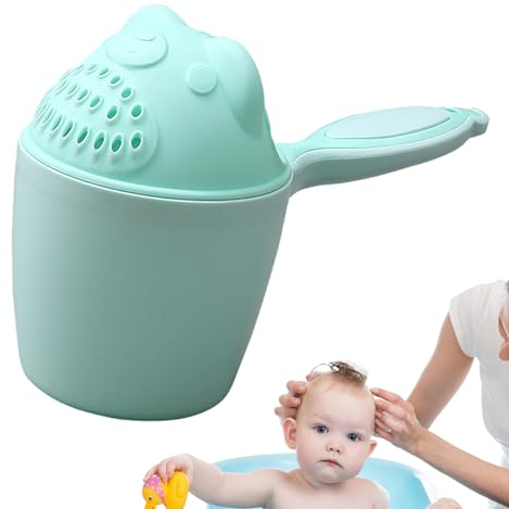 Sirseon Spülbecher für Kinder,Shampoo-Spülbecher,Cartoon-Bär-Shampoo-Becher, Wasserfall-Spüler - Niedlicher Tierbecher, Augenschutz-Haarwaschbecher mit Griff zum Waschen von Babyhaaren