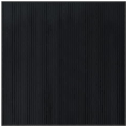 Tapis carré noir 100x100 cm bambou