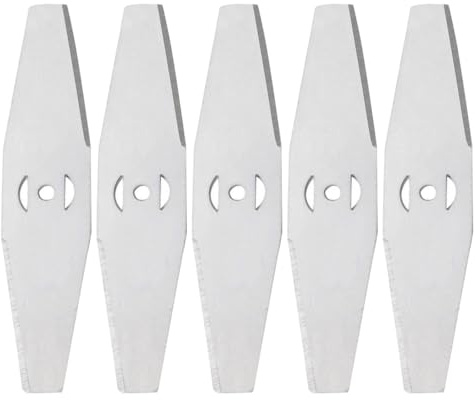 5 Pezzi Lama Tagliaerba, Lame per Tagliaerba in Metallo, Accessori Lama per Decespugliatore a Batteria Elettrica Lame di Ricambio per Tagliaerba per Accessori da Giardino
