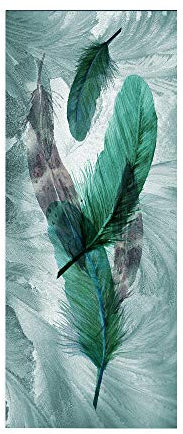 3D Türtapete Türaufkleber Selbstklebend Türfolie Poster Fototapete Türbilder Türtattoos Wasserdichte Tür Stickers für Kinderzimmer Wohnzimmer Badezimmer 70x200 cm Feder