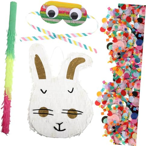 Cabilock 1 Satz Piñata Mädchen Klein Menschen Beute Dekorationen Zubehör Matschig Glühen Zappeln Armbänder Drei Pinata Häschen Zeug Kaninchen Geburtstag Krachmacher Papier