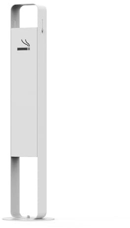 Standaschenbecher aus Edelstahl für Draußen, Aschenbecher für Draussen Stehend, Gewerbliche Raucherbehälter, um Das Wegwerfen von Zigarettenstummeln zu Vermeiden(White)