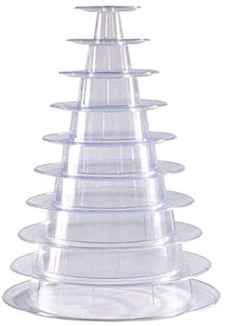 10 Etagen, runder Macaron-Turm-Ständer, Macaron-Turmständer, Kuchen-Präsentationsregal, Party, Hochzeit, Präsentationsregal